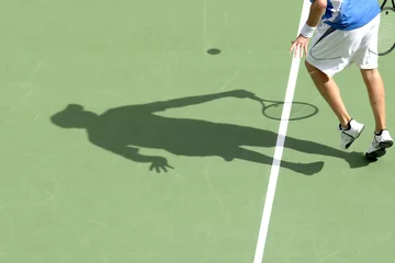Keuken spatwand met foto tennis shadow 02 © Sportlibrary