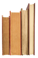 old books, isolated on a white background.