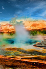 hot spring, yellowstone national park