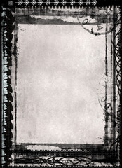 grunge border and background