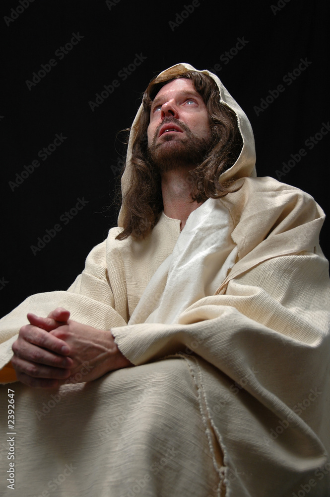 Wall mural jesus portrait in prayer