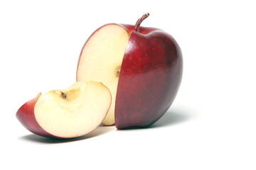 slice of red apple