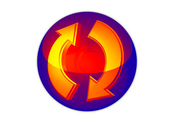 arrow icon 3d aqua button pfeile