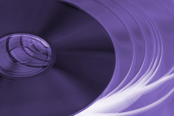 inverted cd's in closeup