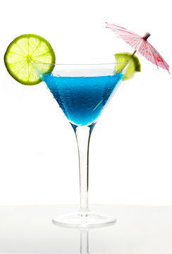 cocktail with blue curacao