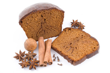 ginger-bread, honey-cake with spices
