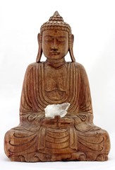 buddha statue with crystal