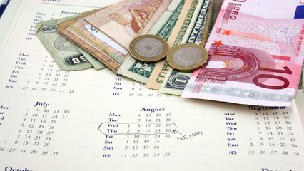 holiday with money - august