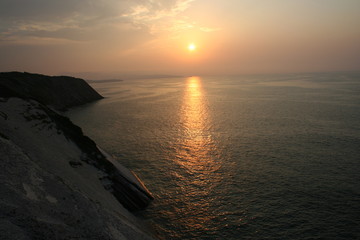 coucher de soleil sur l'oc&eacute;an