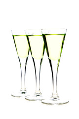 glasses of liqueur