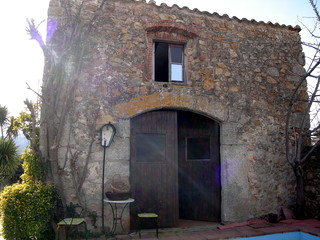 stone workshop in the garden