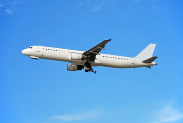 modern passenger jet taking off