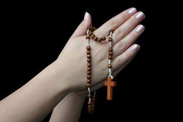 praying with a rosary