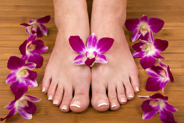 feet and orchids