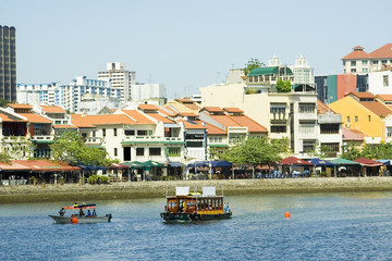boat quay at singapore river