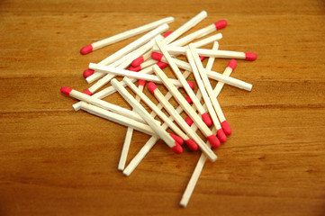 matches on wood