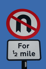 no u-turn sign