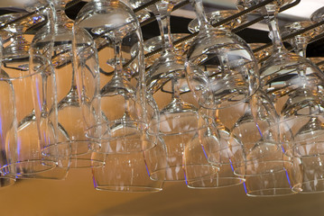 holders for wine glasses.