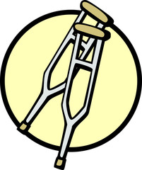 medical aid walking crutches