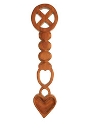 a hand carved welsh love spoon.