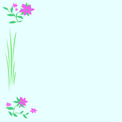 flower framed note paper