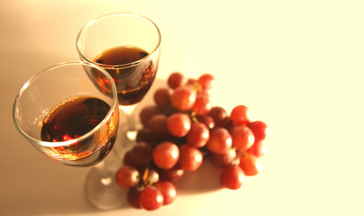 wine and grape