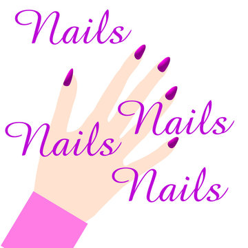 pink manicure fingernails