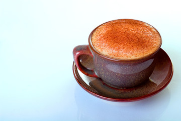 winter coffee with cinnamon