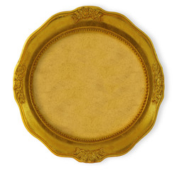circular golden frame