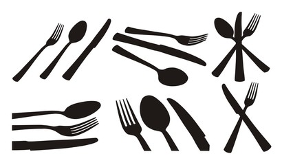 spoon, knife, fork,