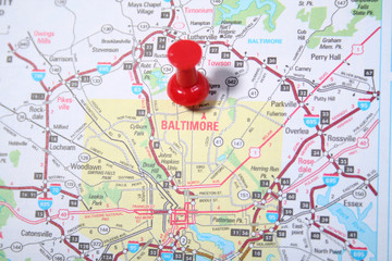 baltimore on the map