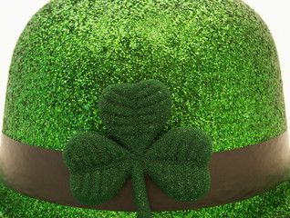st patricks day hat with shamrock