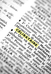 définition de "célibataire" dans un dictionnaire