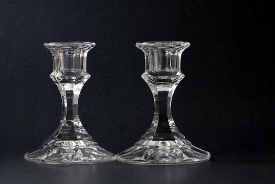 crystal candle holders