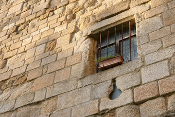 Fototapeta na wymiar barred window