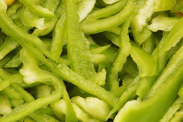 sliced green peppers  - can be used as a background