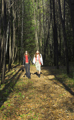 Obraz premium girls in the park