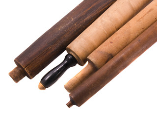 antique hand turned rolling pins