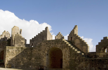 Fototapeta na wymiar belmonte castle detail