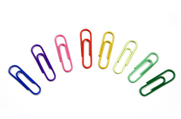 different color paper clips