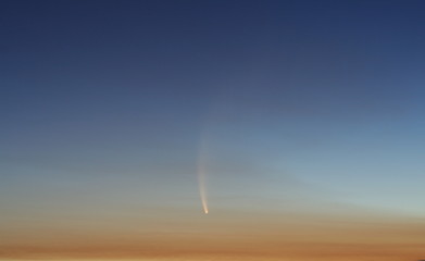 mcnaught comet at sunset