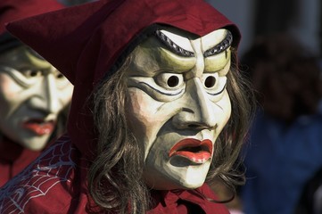 Hexenmaske in der Alemannischen Fasnet