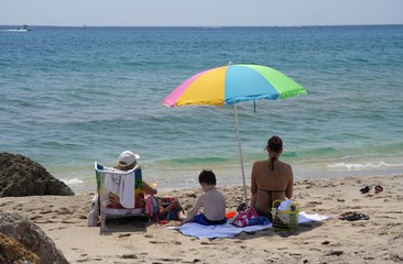 relaxing on the beach