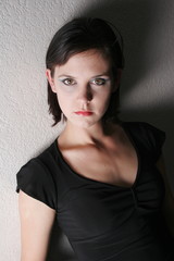 Naklejka premium girl on wall 005