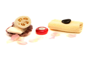 spa / body care items isolated on white