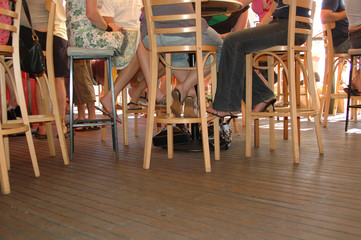 floor level at a bar