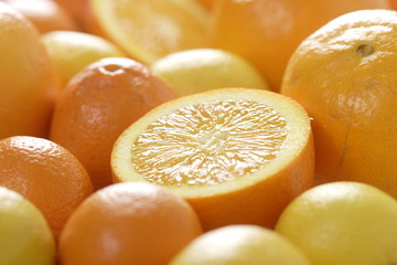 aufgeschnittene orange