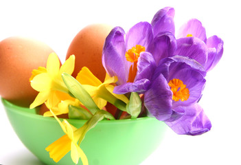 eggs and flowers