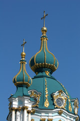 Fototapeta na wymiar baroque church in kiev