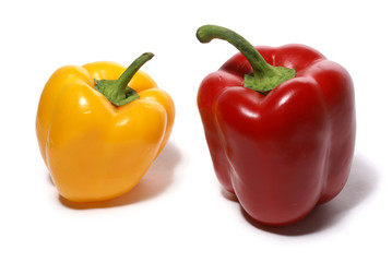 peppers isolated on white